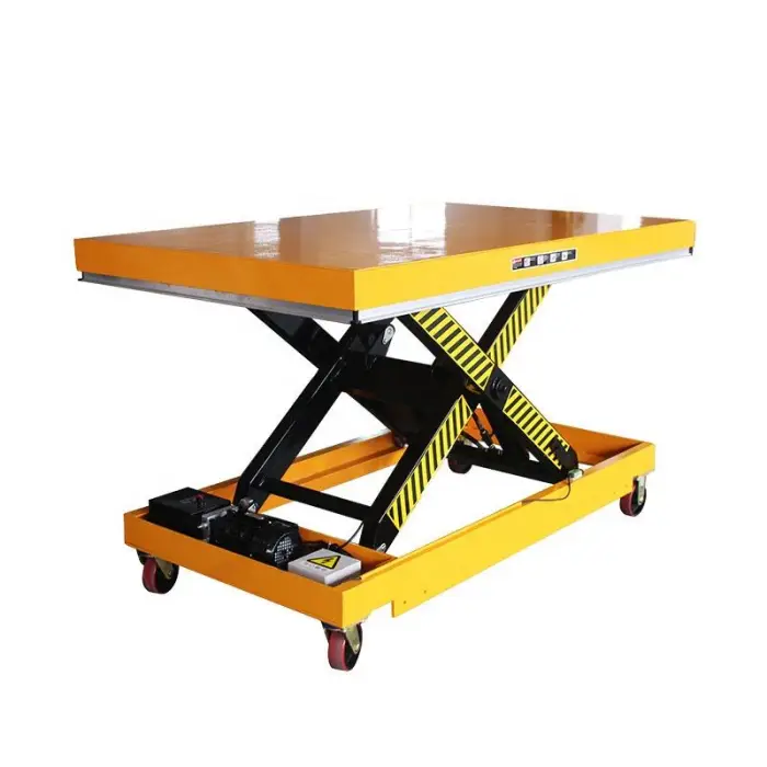 Movable Electric Hydraulic Portable Scissor Lift Tables with Wheels — image 6