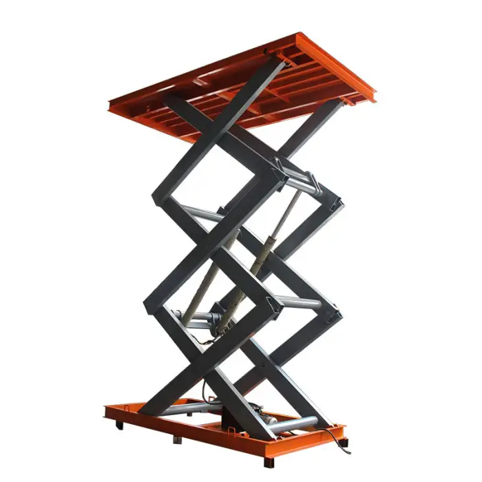 High Lifting Electric Three Scissors Lift Table with 3.4m Max Height and Metal Construction — image 4