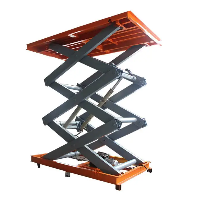 High Lifting Electric Three Scissors Lift Table with 3.4m Max Height and Metal Construction — image 5