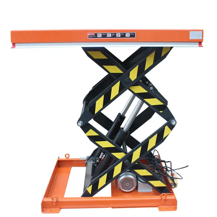 SAGA FIRST 1m-4m Warehouse Hydraulic Carbon Steel Electric Scissor Lift Table with Emergency Decline Valve and Multi-Voltage — image 5