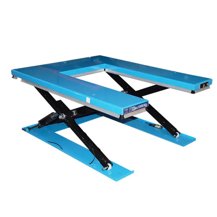1 Ton Electric Hydraulic U Shape Pallet Lifter Scissor Lift Tables — image 4