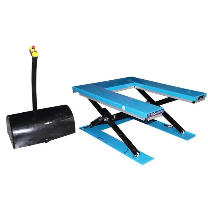 1 Ton Electric Hydraulic U Shape Pallet Lifter Scissor Lift Tables — image 5
