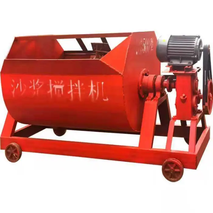 New Movable 500L Horizontal Concrete Mixer Mortar Mixing Machine — image 7