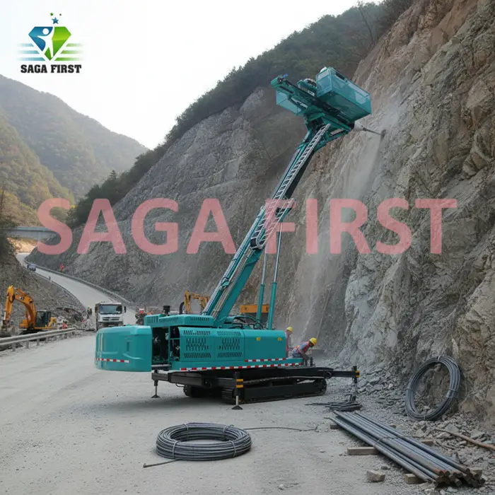 Rock Drill Rigs High Lifting Anchoring Drilling Rig Crawler Slope protection Drilling Rig Equipment — image 3