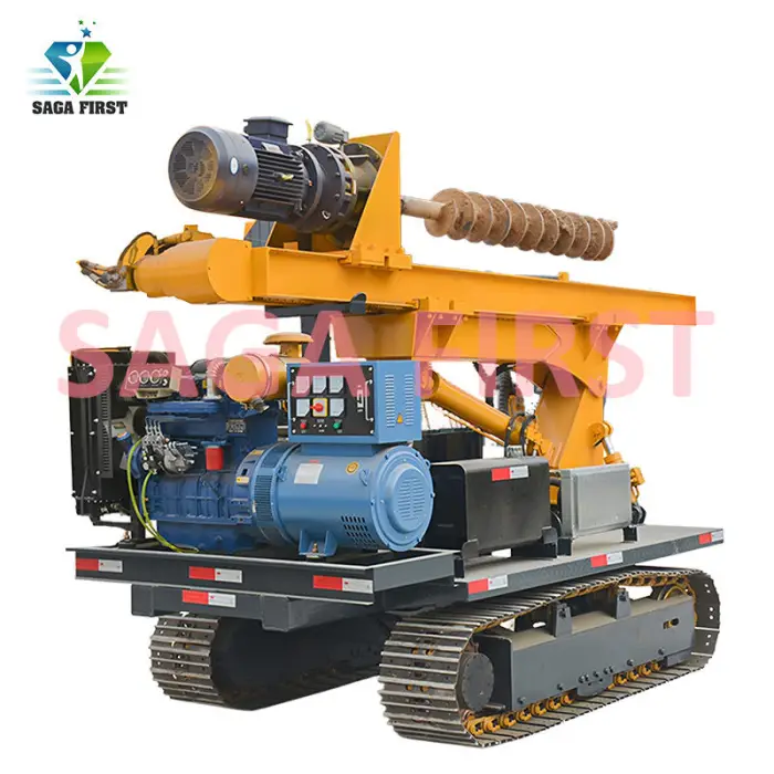 Crawler Mounted Hydraulic Solar Pile Driver Mobile Solar Piling Machine for Rough Terrain — image 3