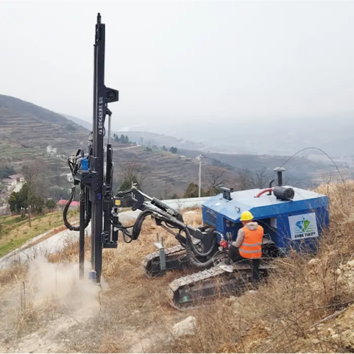Mounted Solar Pile Driver Hydraulic Photovoltaic Piling Rig Solar Panel Ground Screw Pile Installation Projects — image 3