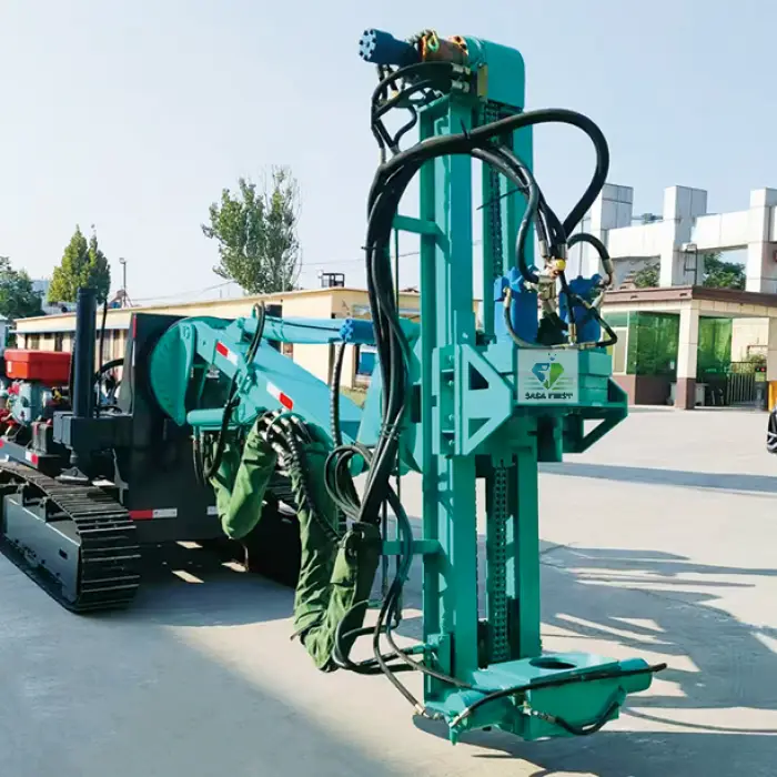 Mounted Solar Pile Driver Hydraulic Photovoltaic Piling Rig Solar Panel Ground Screw Pile Installation Projects — image 5