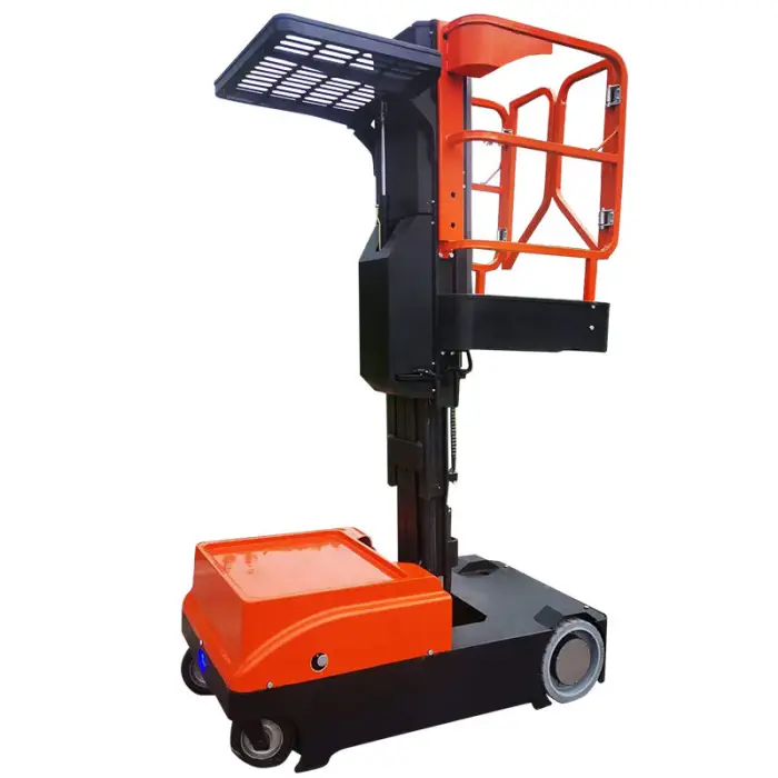 ISO CE High Quality Full Electric Aerial Work Order Picker With Lifting Small Tray — image 4