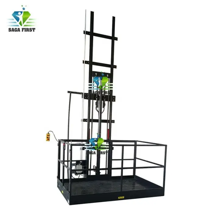 Indoor Outdoor New Guide Rail Hydraulic Drive Elevator Cargo Lift Platform with Custom Table and 12-Month Warranty — image 3