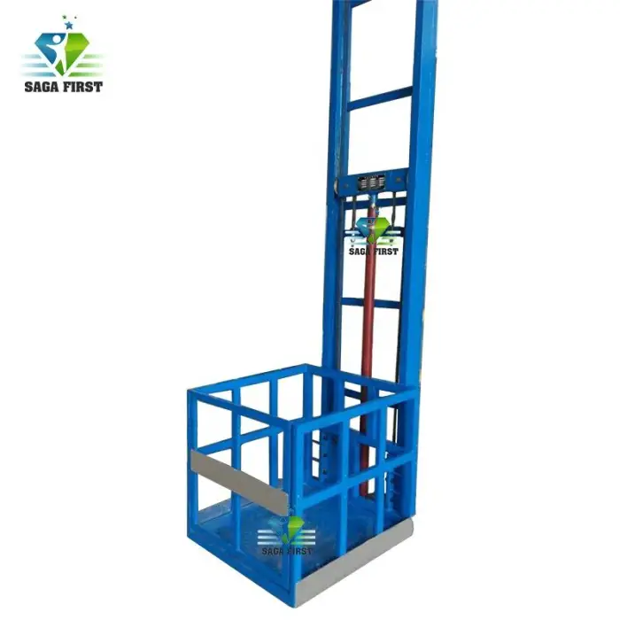 Indoor Outdoor New Guide Rail Hydraulic Drive Elevator Cargo Lift Platform with Custom Table and 12-Month Warranty — image 4
