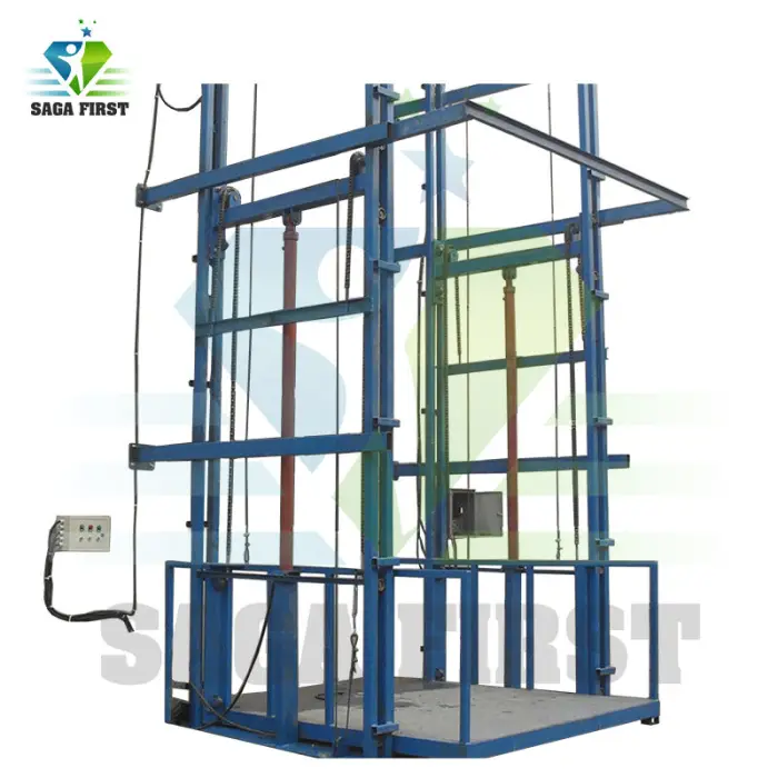 Indoor Outdoor New Guide Rail Hydraulic Drive Elevator Cargo Lift Platform with Custom Table and 12-Month Warranty — image 7