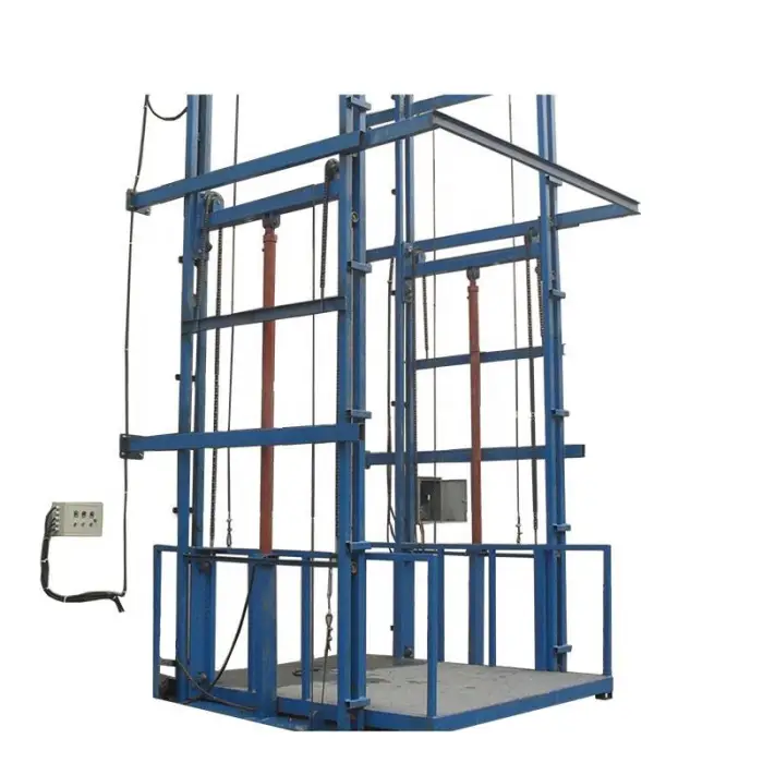 Electric Industrial Workshop Small Goods Lift Hydraulic Cargo Elevator Wall Mounted 380V Steel — image 7