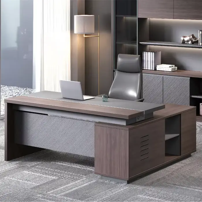Modern l shape desk CEO executive office desk luxury office furniture Manager table office boss desk escritorios de oficina — image 3
