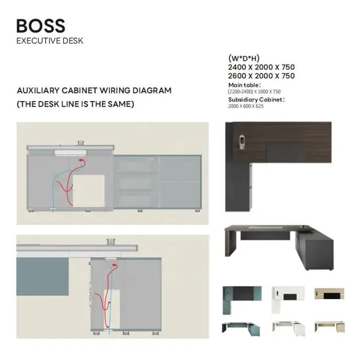 Luxury Modern L Shape Executive Office Furniture Manager Table Ceo Office Desk Boss Chair Desk Executive Boss Desk — image 4