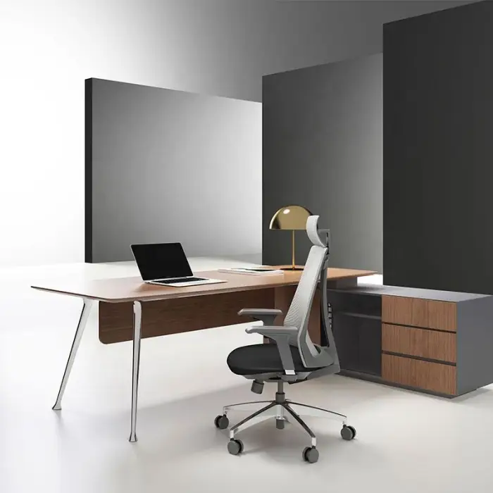 commercial office furniture office table office desks CEO wood modern executive computer desk ergonomic chair — image 3