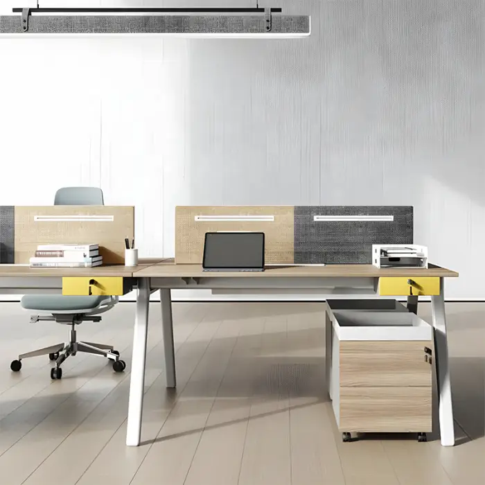Office Furniture set escritorios de oficina wooden table office cabinet CEO l shape office desk with ergonomic adjustable chair — image 4