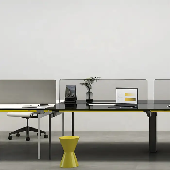 Office Furniture set escritorios de oficina wooden table office cabinet CEO l shape office desk with ergonomic adjustable chair — image 5