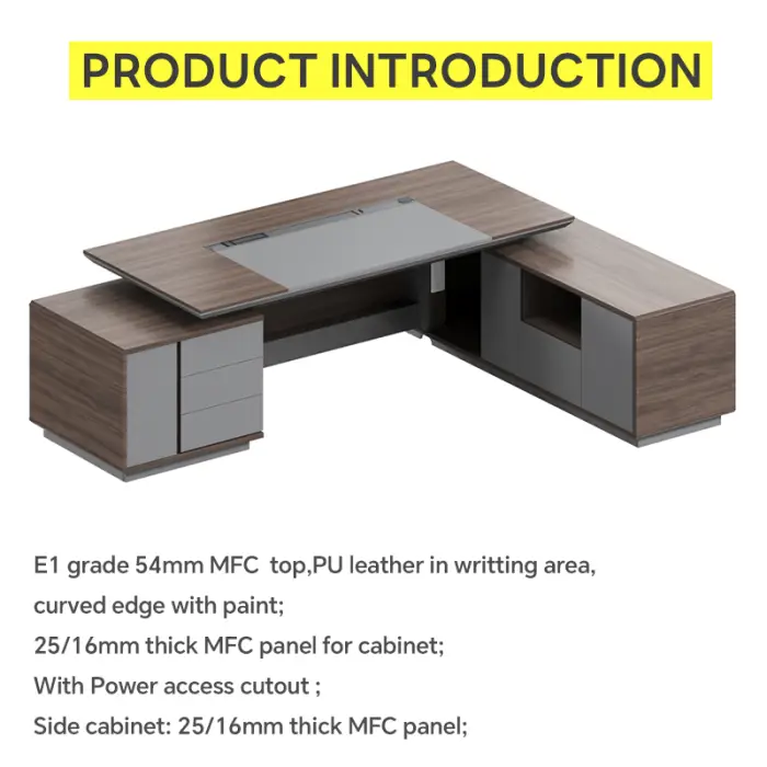 Office Furniture boss Desk Manager Ceo Luxury Desk boss Table for Office Executive Office Desk Table Escritorio — image 6