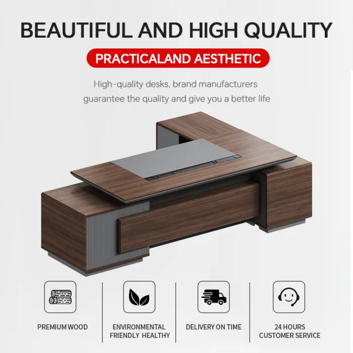 Office Furniture boss Desk Manager Ceo Luxury Desk boss Table for Office Executive Office Desk Table Escritorio — image 7