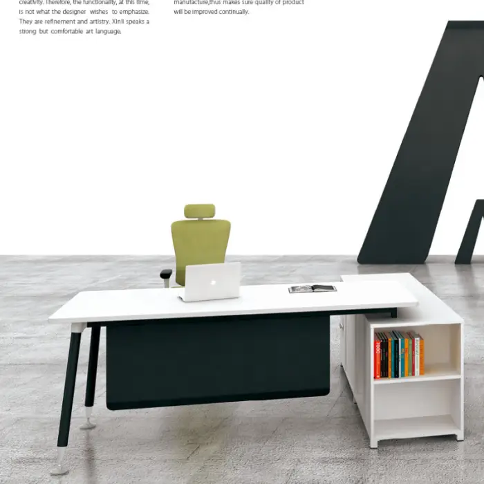 ICON 2.4m Modern Executive Wooden Rectangle Panel Top Office Conference Desk with Aluminum Legs for Home Office & Workshop — image 3
