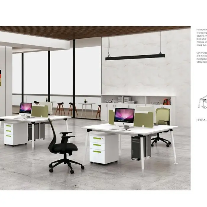 ICON 2.4m Modern Executive Wooden Rectangle Panel Top Office Conference Desk with Aluminum Legs for Home Office & Workshop — image 4