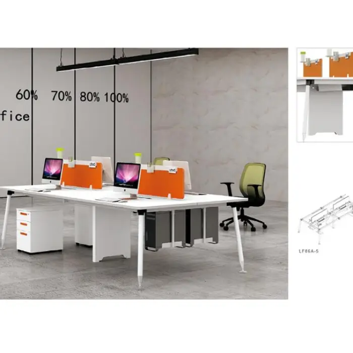 ICON 2.4m Modern Executive Wooden Rectangle Panel Top Office Conference Desk with Aluminum Legs for Home Office & Workshop — image 5