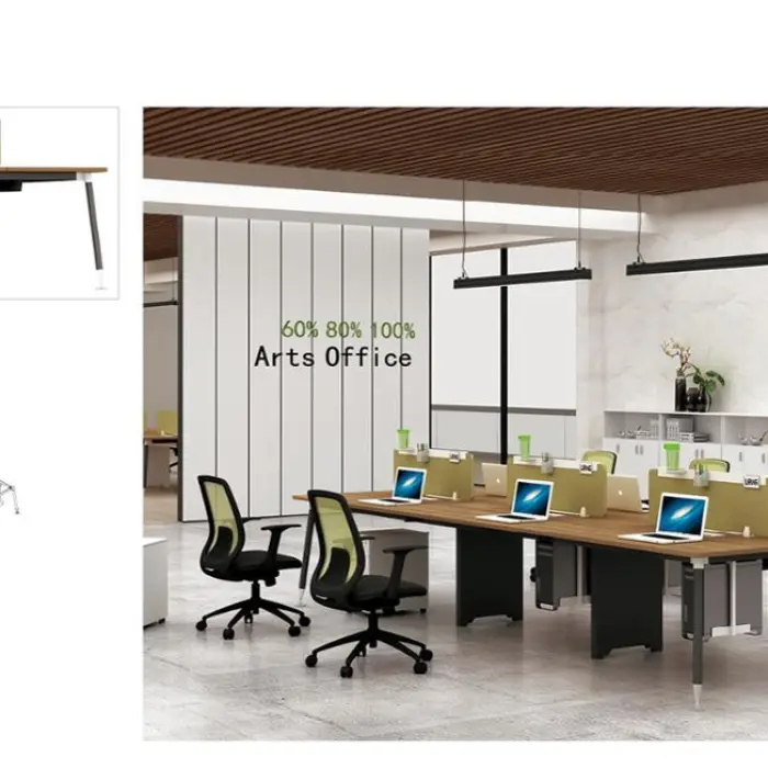 ICON 2.4m Modern Executive Wooden Rectangle Panel Top Office Conference Desk with Aluminum Legs for Home Office & Workshop — image 6