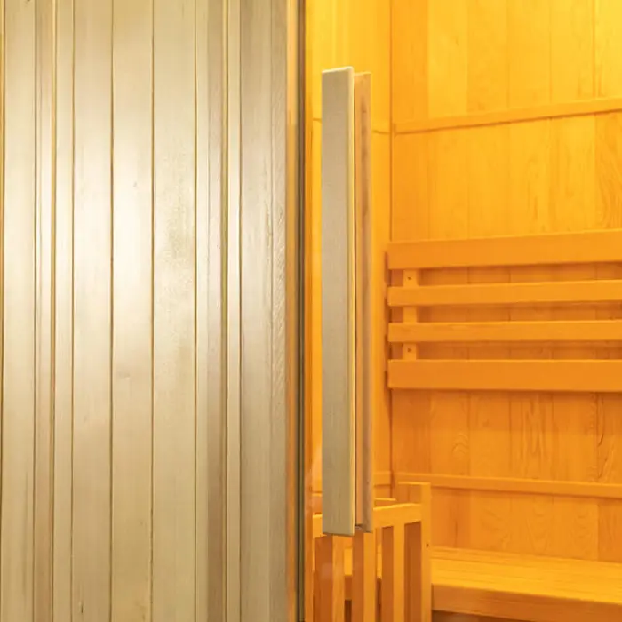 Luxury Indoor Bathroom Hemlock Wood 2 Person Traditional Dry Wet Steam Sauna Room — image 7