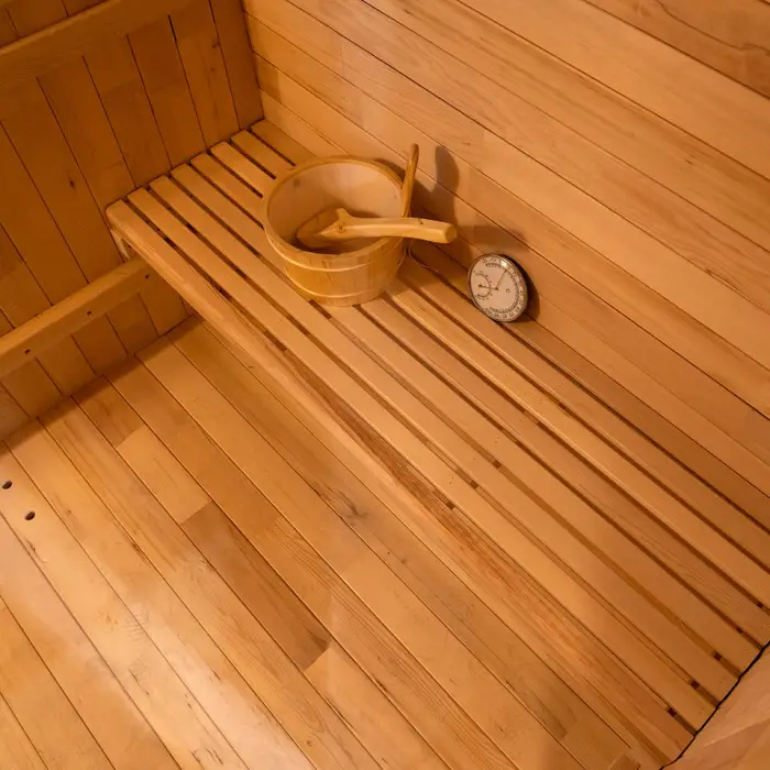 4 Person Wooden Cube Traditional Sauna Pure Canadian Red Cedar Wood Dry Steam Outdoor Sauna — image 6