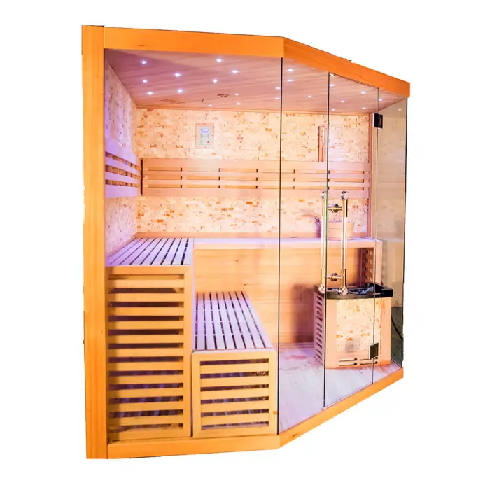 Hemlock Red Cedar Steam Wooden Indoor Outdoor Traditional Sauna Rooms — image 6