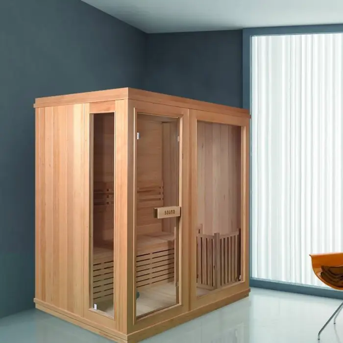 Traditional Indoor Steam Sauna Room Cheap Price 2 Person Sauna — image 4