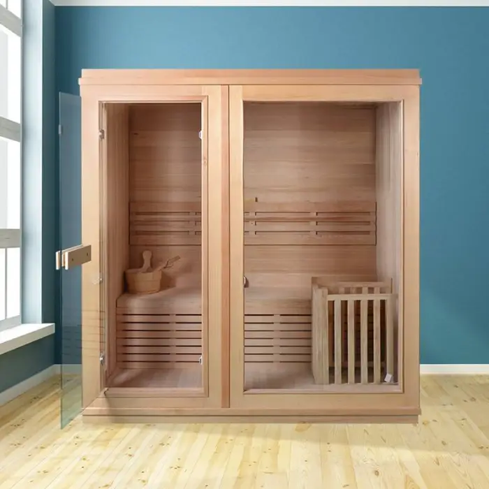 Traditional Indoor Steam Sauna Room Cheap Price 2 Person Sauna — image 6
