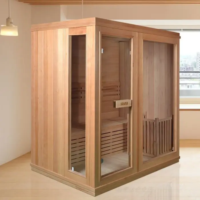 Traditional Indoor Steam Sauna Room Cheap Price 2 Person Sauna — image 7