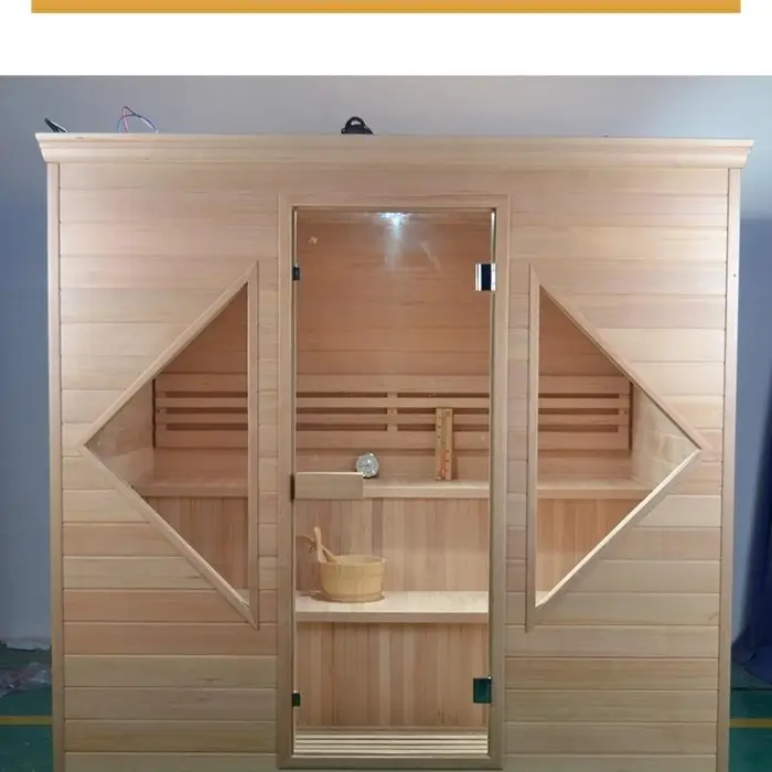 Prefab Sauna Houses Wood Personal Steam Sauna Room Indoor Portable Sauna Room — image 3