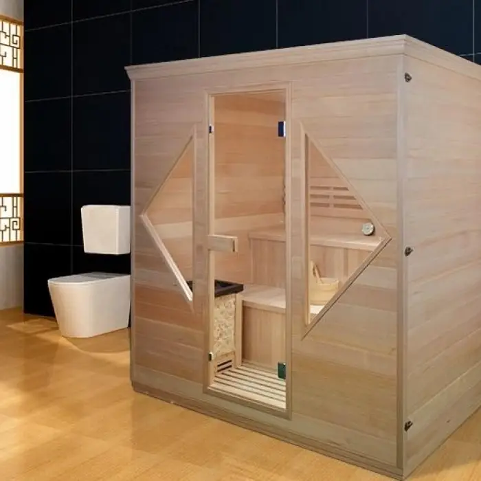 Prefab Sauna Houses Wood Personal Steam Sauna Room Indoor Portable Sauna Room — image 5