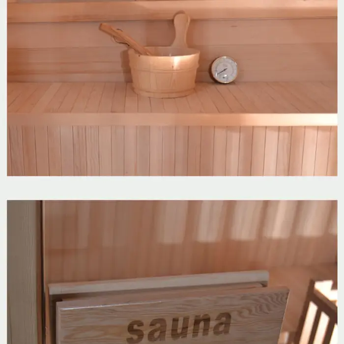 Prefab Sauna Houses Wood Personal Steam Sauna Room Indoor Portable Sauna Room — image 6