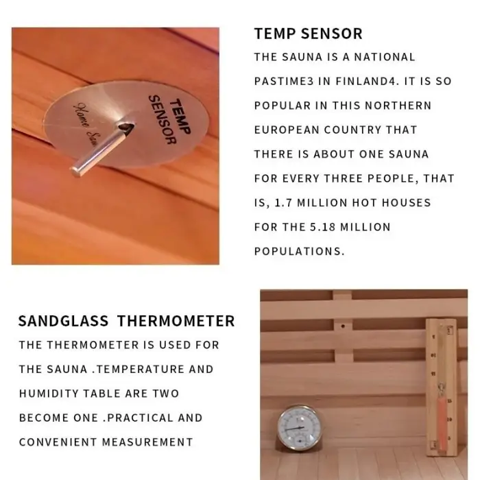 Prefab Sauna Houses Wood Personal Steam Sauna Room Indoor Portable Sauna Room — image 7