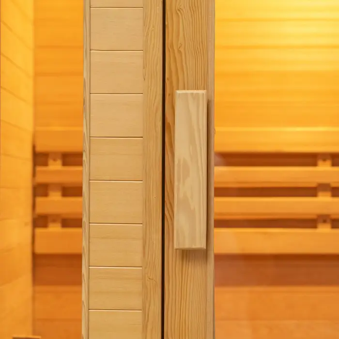 1 Person Canadian Solid Wood Indoor Traditional Steam Sauna Room with Electric Stove — image 5