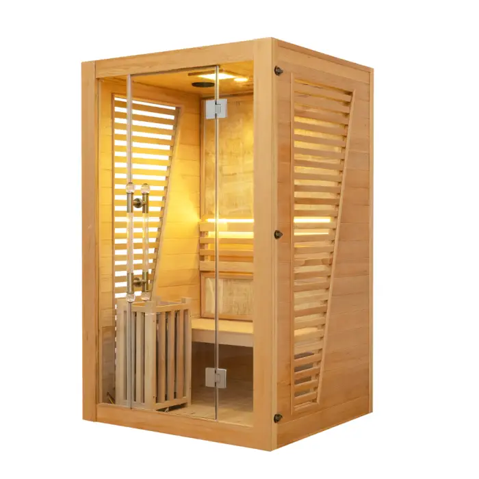 Outdoor/Indoor Traditional Stove Hot Rocks Finnish Steam Sauna Room — image 4