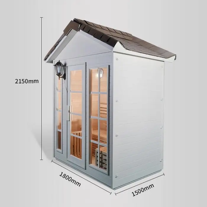 Outdoor Steam Sauna Room Traditional Sauna 3-4 People in Stock — image 4