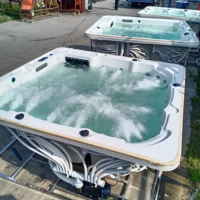 Factory Price Modern Outdoor 6 Person Size Acrylic Massage Spa Hot Tub — image 6