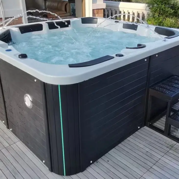 Modern Outdoor air Water Jets Acrylic Massage Spa 6 8 10 Person Hot Tubs — image 3
