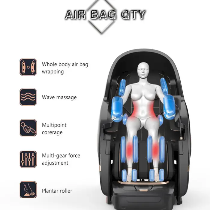 Luxury Modern Full Body Robot AI Smart SL Track Deluxe Massage Cahir Zero Gravity Shiatsu AI 4D Massage Chair for Home Office — image 7