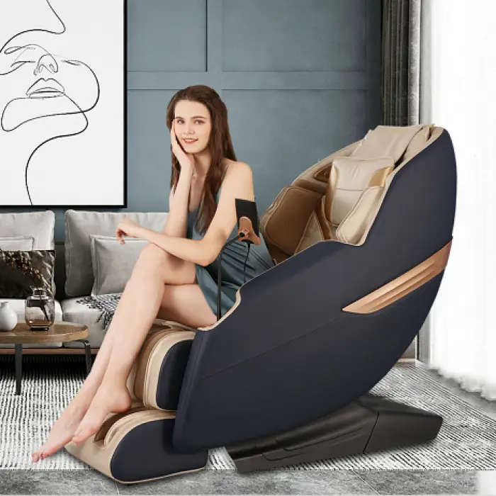3d Leather Massage Chair Recliner Sl Full Body Foot Spa Electric Zero Gravity Shiatsu Massage Chair — image 3
