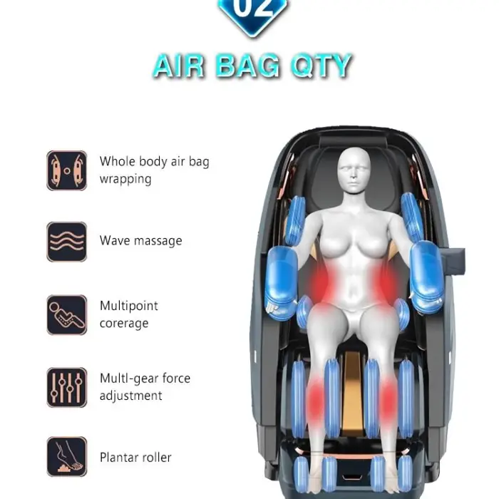 Luxury Massage Chair 4d Automatic Massage Chair 4d 2021 Wholesale Electric Amazing Best Sale — image 6