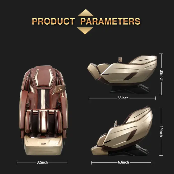 Wholesale Sl Track 4D Full Body Electric Zero Gravity Massage Chair With Roller Chair Heat and Message Recliner Airbags — image 8