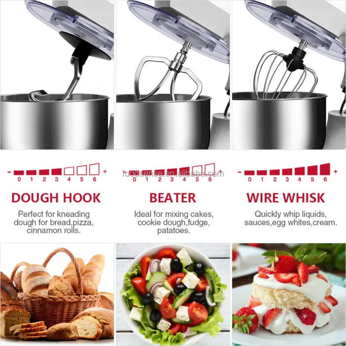 CE Certification Manufactory Supply Stainless Steel Stand Bakery Cake Food Mixer Machine — image 7