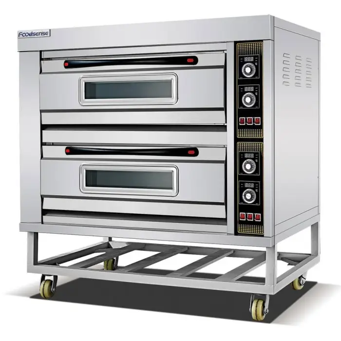 2022 Commercial Tray Gas Pizza Oven Hot Sale 2-Layer Deck for Bakery Made with Nut and Soybean Raw Materials — image 3