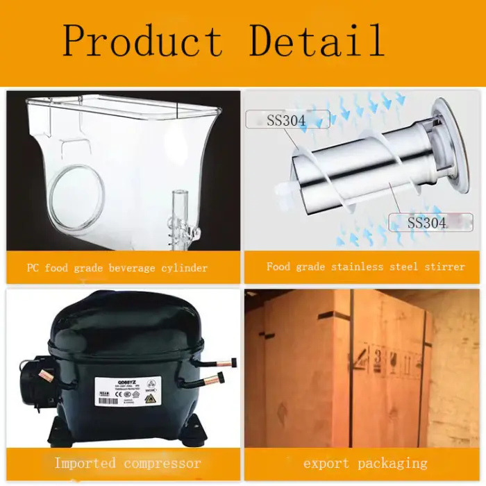 Commercial 15L*3 Home Slush Machine Vending Frozen Slushie Used Stainless Steel Slush Machine — image 2