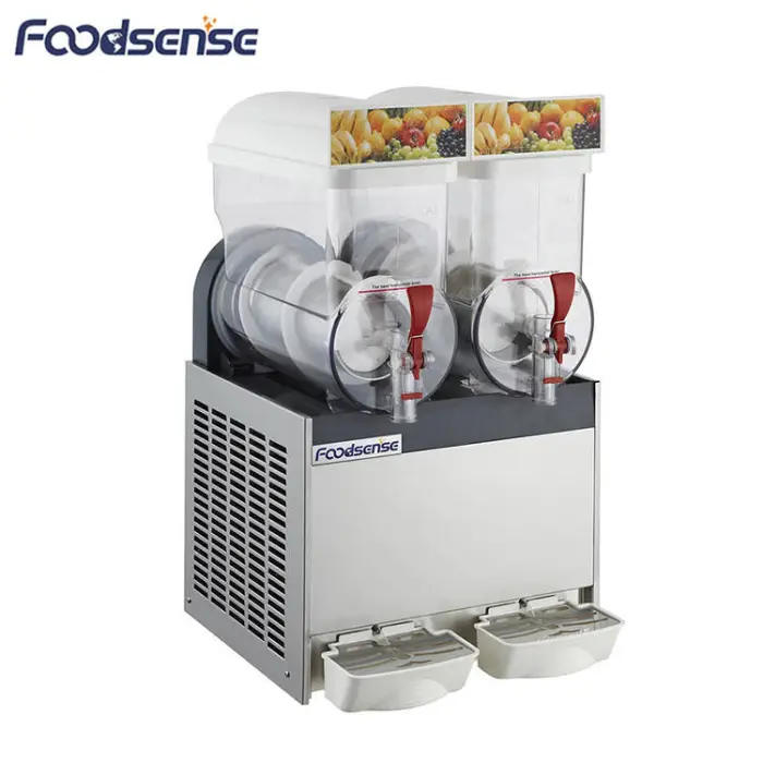 2025 Wholesale Price 15 Liter 2 Tanks Electric Big Capacity Ice Slush Machine Frozen Cool Drink Commercial Slushy Maker Machine — image 6